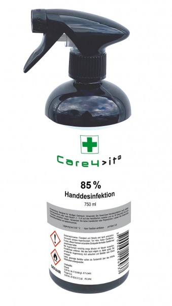 Care Hygiene Biozid Handdesinfektion 85% Desinfektionsmittel 750 ml