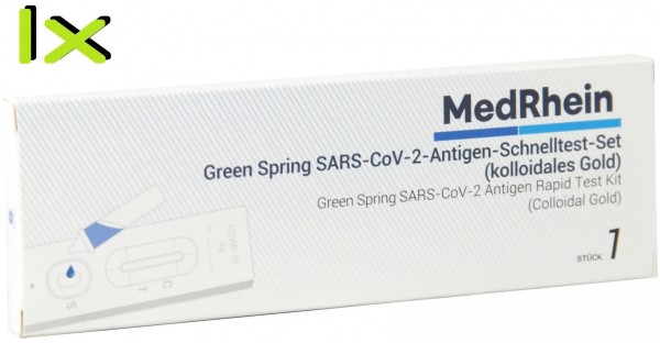 1x MedRhein® SARS-COV2- Antigen-Schnelltest für vorderen Nasenabstrich