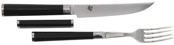 KAI Shun Classic Gabel &amp; Steakmesser Besteck-Set 3 tlg. DM-0907