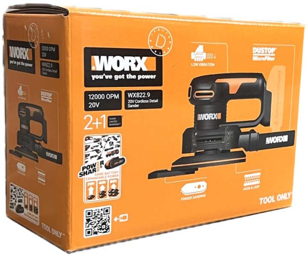 WORX WX822.9 Akku-Dreieckschleifer Solo 20V Max