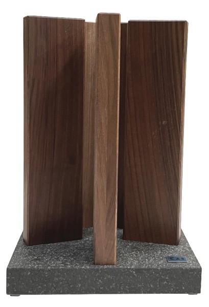 KAI Messerblock aus Stonehenge Walnuss / Edelstahl für 10 Messer STH-5