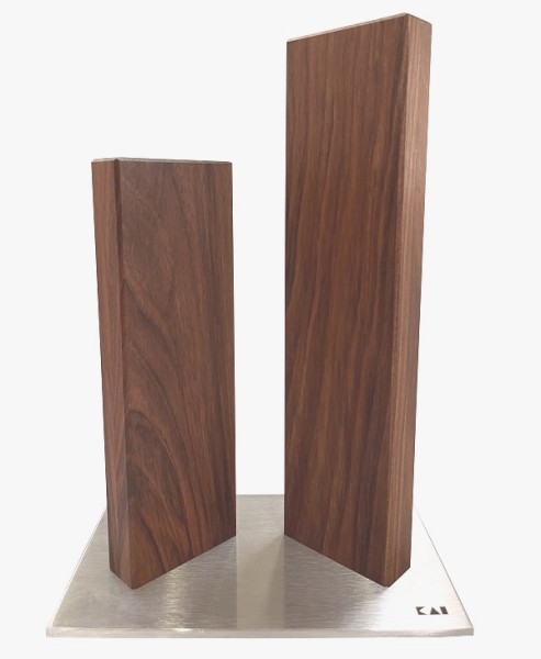 KAI Messerblock aus Stonehenge Walnuss / Edelstahl für 4 Messer STH-4.1
