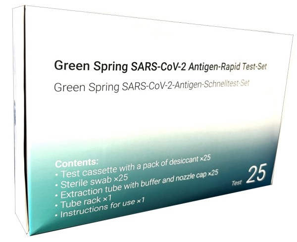 25x Green Spring® SARS-COV2- Antigen-Schnelltest für vorderen Nasenabstrich