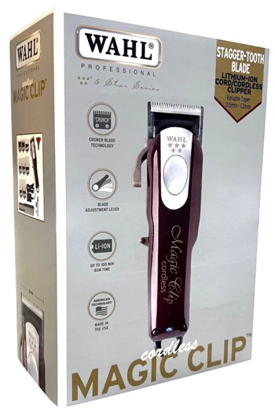 Wahl Cordless Magic Clip Professional Akku Haar- &amp; Bartschneider 3027252 rot