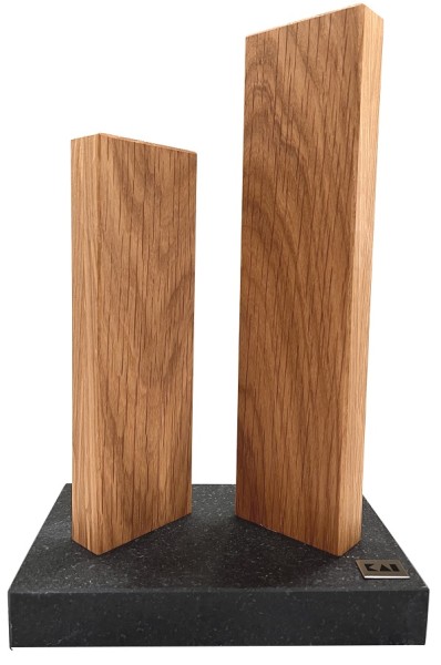 KAI Messerblock aus Stonehenge Eiche / Granit für 4 Messer STH-3.3